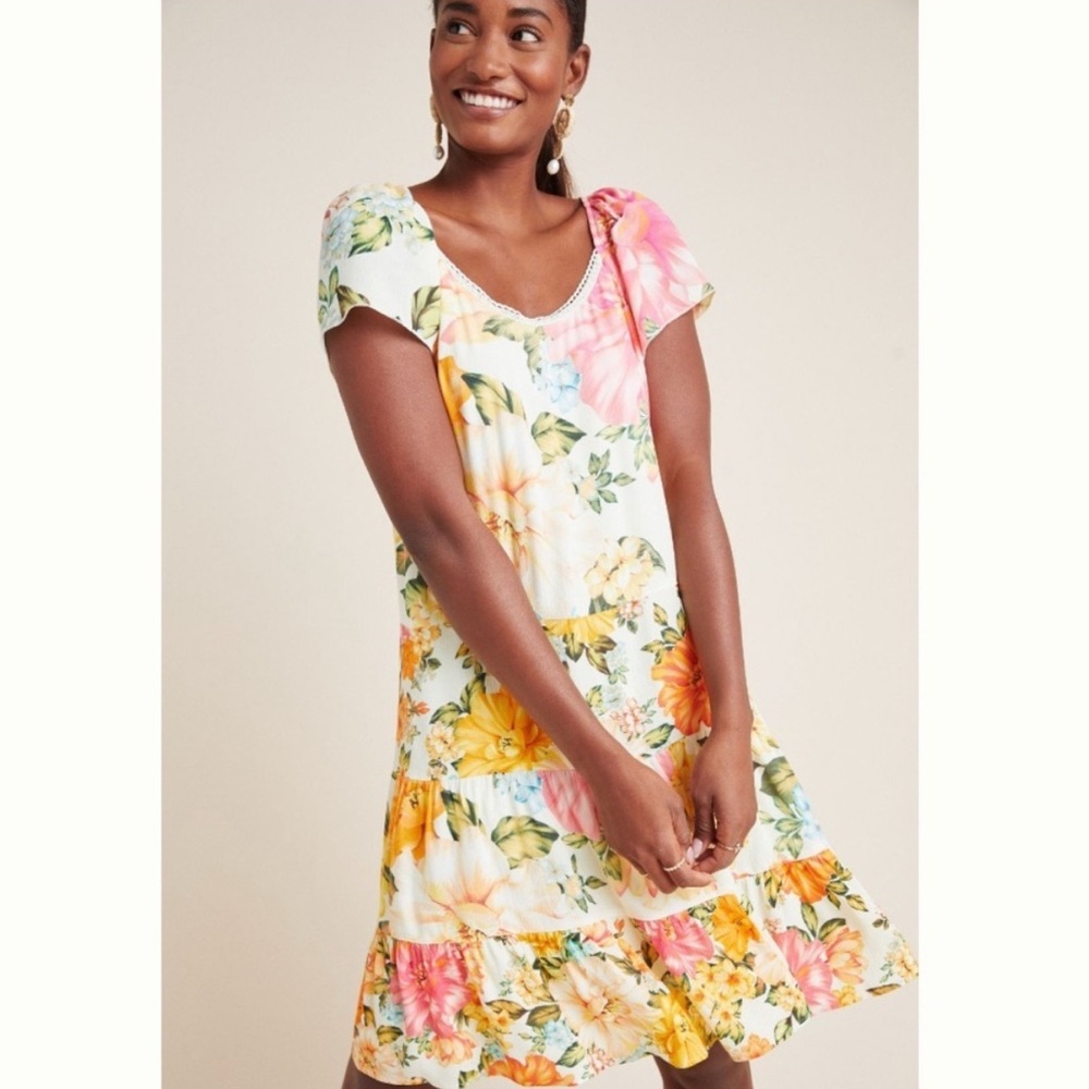 Farm Rio for Anthropologie Culebra Floral Dress-M